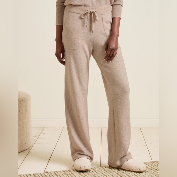 Garnet Hill Pants - Garnet Hill Washable Cashmere Essential Pants in Tan size S
